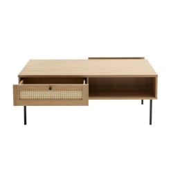 LykkeHome Salontafels|Pernille Salontafel Naturel rotan 110cm