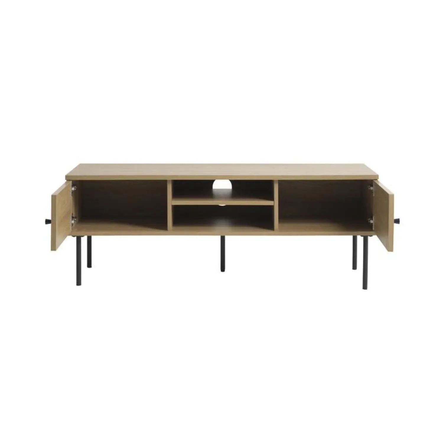 LykkeHome Industriele Kasten|Tv Meubels|Pernille Tv meubel Naturel rotan 120cm