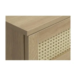 LykkeHome Industriele Kasten|Tv Meubels|Pernille Tv meubel Naturel rotan 120cm