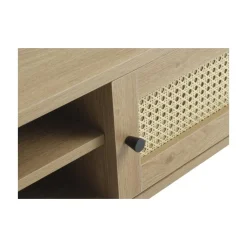LykkeHome Industriele Kasten|Tv Meubels|Pernille Tv meubel Naturel rotan 120cm