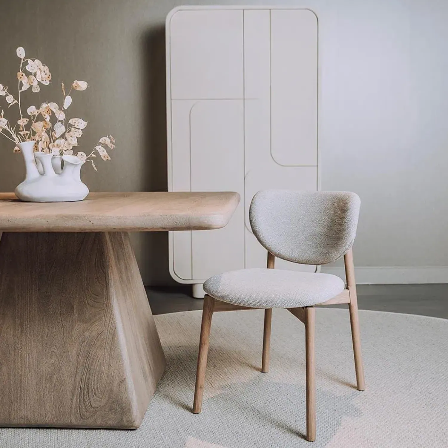 Tower living Eetkamerstoelen|Pimonte Eetkamerstoel beige
