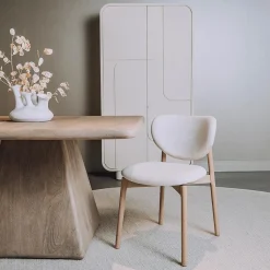Tower living Eetkamerstoelen|Pimonte Eetkamerstoel Creme