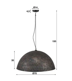 Kalfort Hanglampen|Pinch 1-lichts hanglamp industrieel
