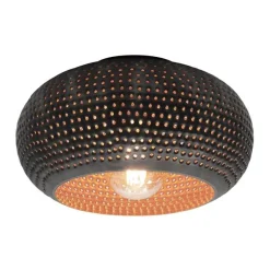 Kalfort Plafondlampen|Plafonnieres|Pinch Plafondlamp 35cm Zwart bruin