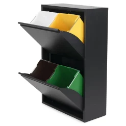 Redin Design Keukenaccessoires|Pippen afvalscheider zwart metaal 4 vakken