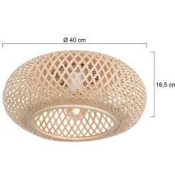 Steinmex Plafondlampen|Plafonnieres|Plafondlamp Maze 1-lichts licht hout
