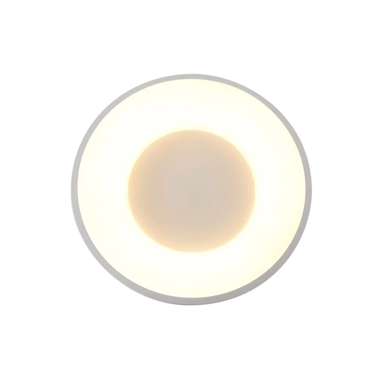 Steinmex Plafondlampen|Plafonnieres|Plafonniere Ringlede wit medium 38cm