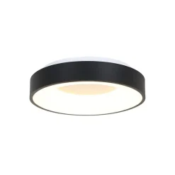 Steinmex Plafondlampen|Plafonnieres|Plafonniere Ringlede zwart small 30cm