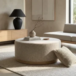 Eleonora Krukjes|Poef Avah large taupe 80cm