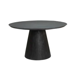 Tower living Eettafels|Premana Eetkamertafel rond Zwart 150 cm