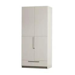 WOOOD Industriele Kasten|Kledingkasten|Pure 2-Deurs Kledingkast Splitdeur Dennenhout Dust 95cm