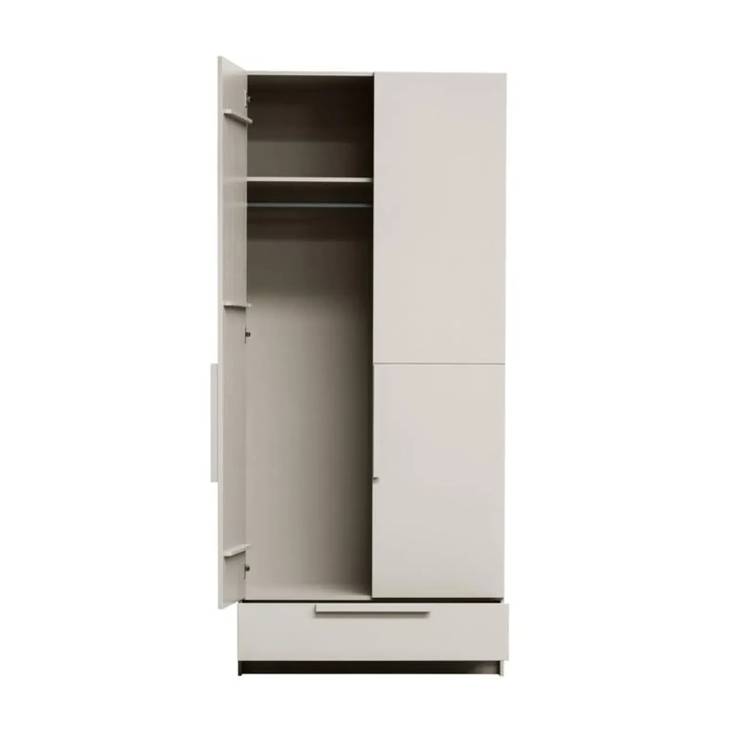 WOOOD Industriele Kasten|Kledingkasten|Pure 2-Deurs Kledingkast Splitdeur Dennenhout Dust 95cm