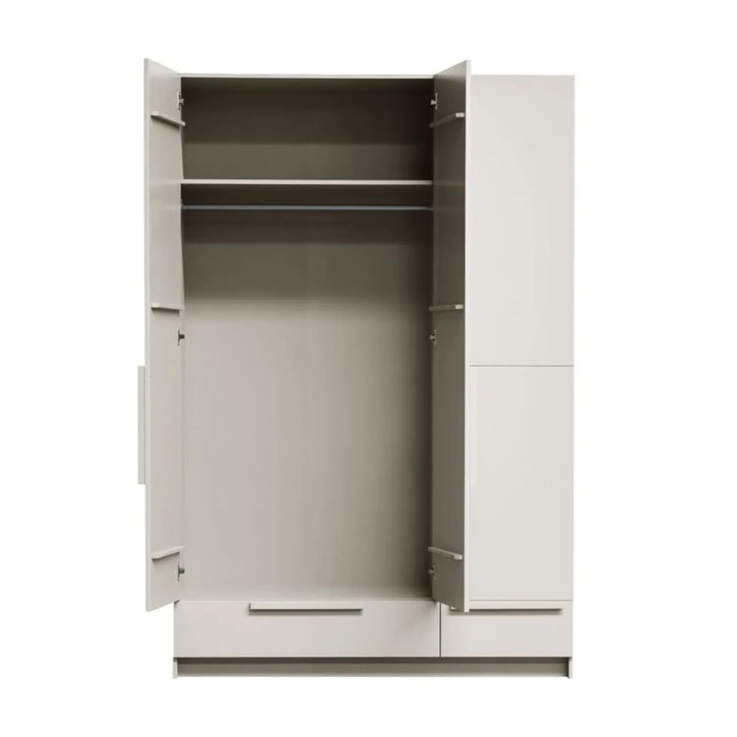 WOOOD Industriele Kasten|Kledingkasten|Pure 3-Deurs Kledingkast Splitdeur Dennenhout Dust 95cm