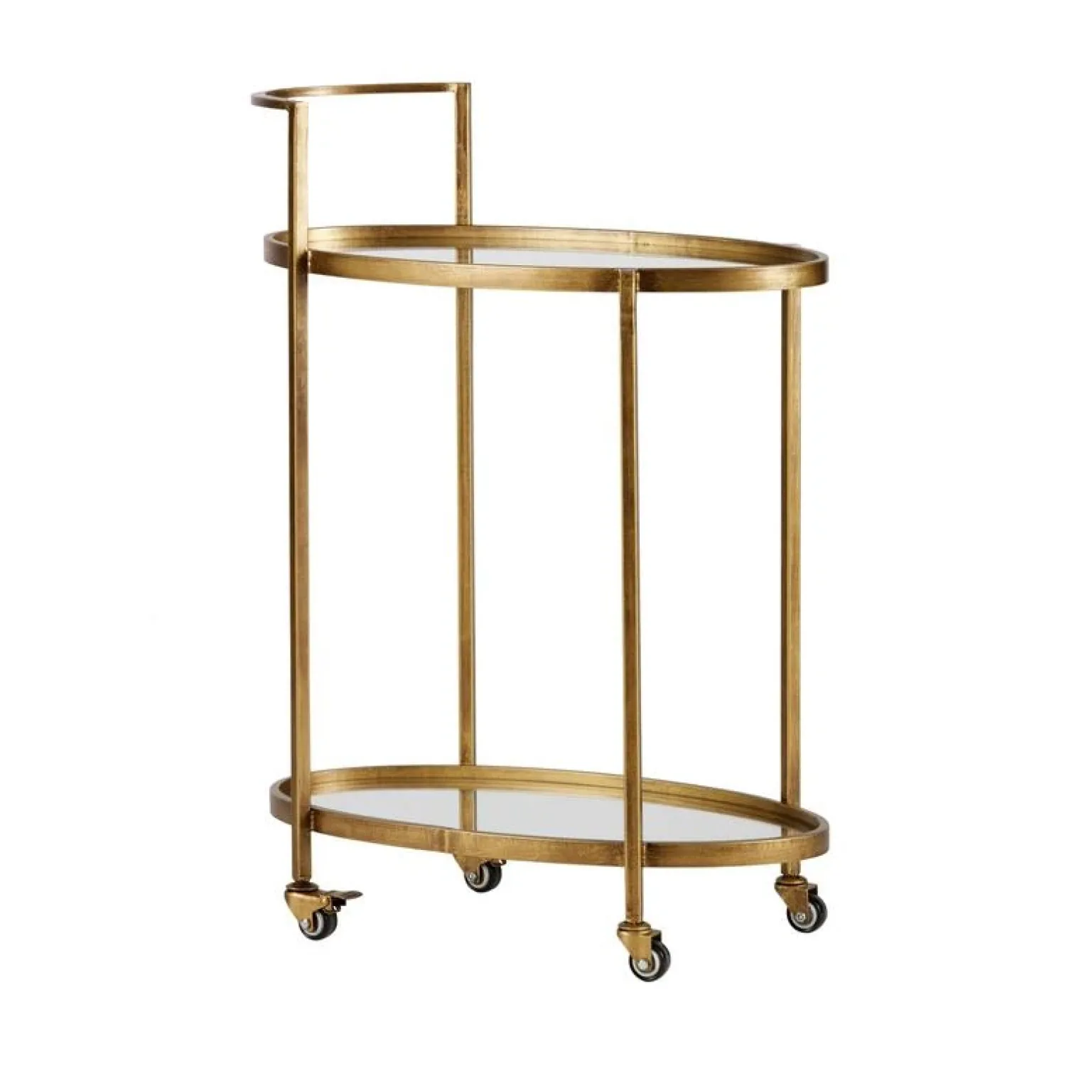 WOOOD Bijzettafels|Push Trolley Metaal Antique Brass 67cm