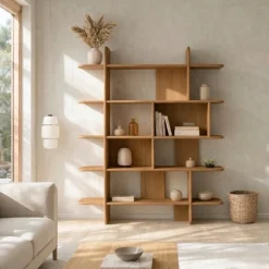 Vane Living Vakkenkasten|Industriele Kasten|Quinn Vakkenkast naturel 140cm