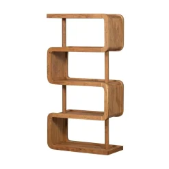 WOOOD Vakkenkasten|Industriele Kasten|Rattle Open Kast Hout Naturel 82cm