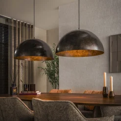 Kalfort Hanglampen|Raven 2-lichts Hanglamp Bruin