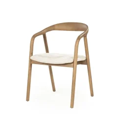 Eleonora Eetkamerstoelen|Rayven Eetkamerstoel Lichtbruin