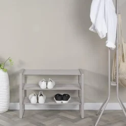Redin Design Schoenenrekken|REEF industrieel dubbele schoenenrek Taupe