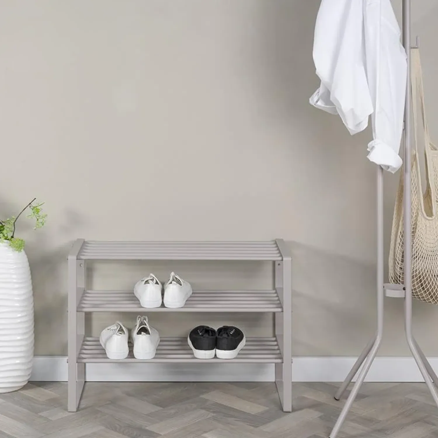 Redin Design Schoenenrekken|REEF industrieel dubbele schoenenrek Taupe
