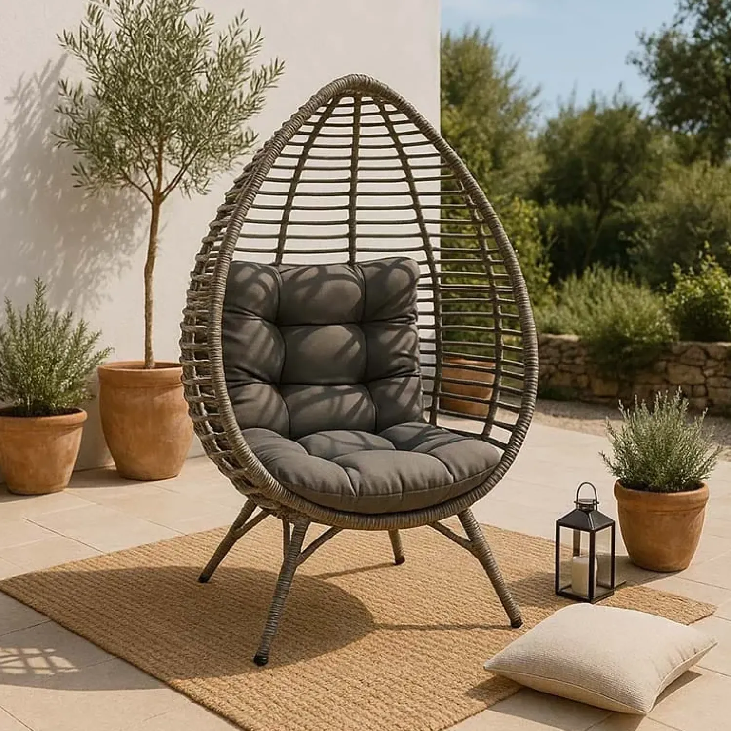 Lesli Living Tuinstoelen|Relaxstoel Chill Grijs