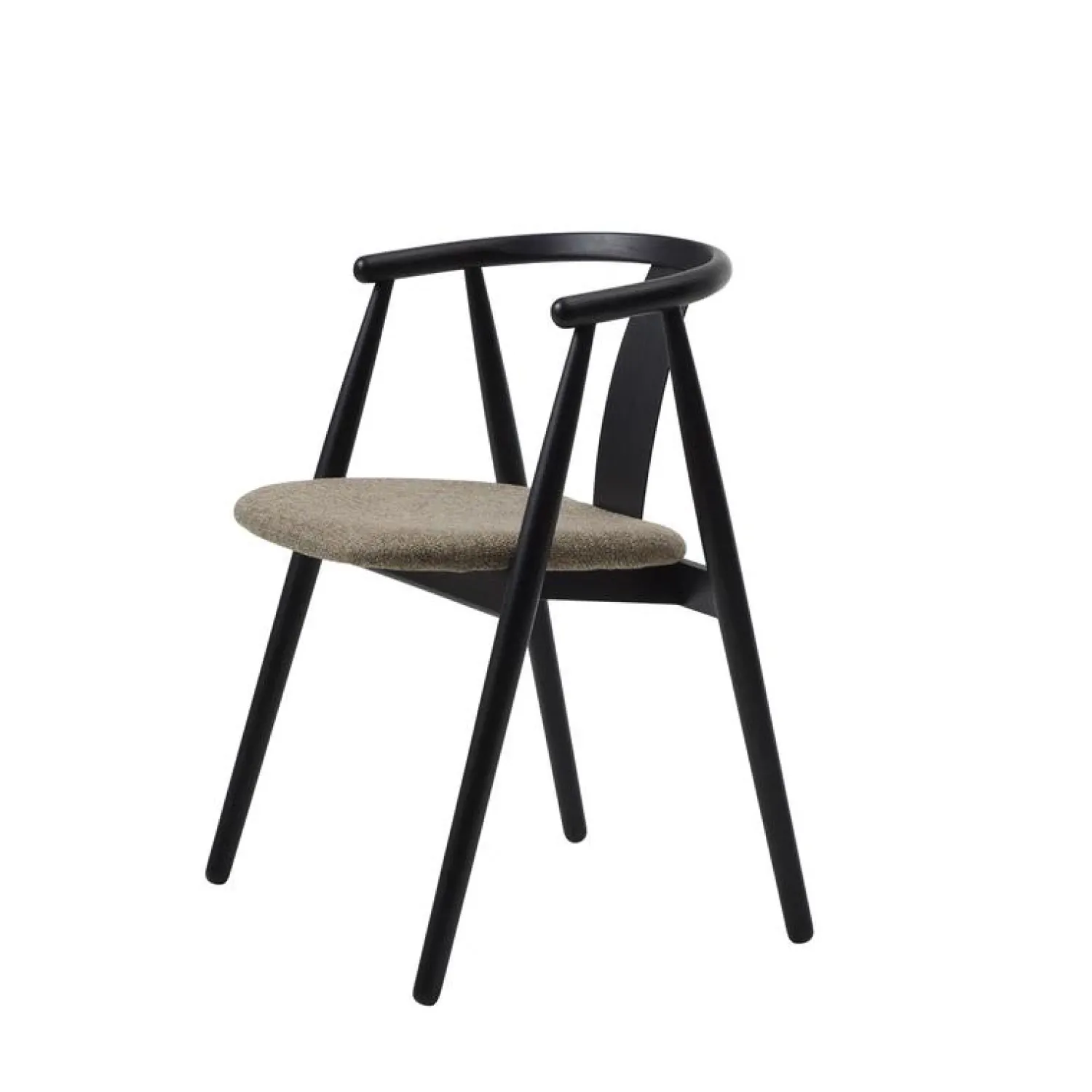 LykkeHome Eetkamerstoelen|Relo Eetkamerstoel zwart / latte
