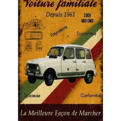 Cavetown Metalen Borden|Renault 4 - metalen bord