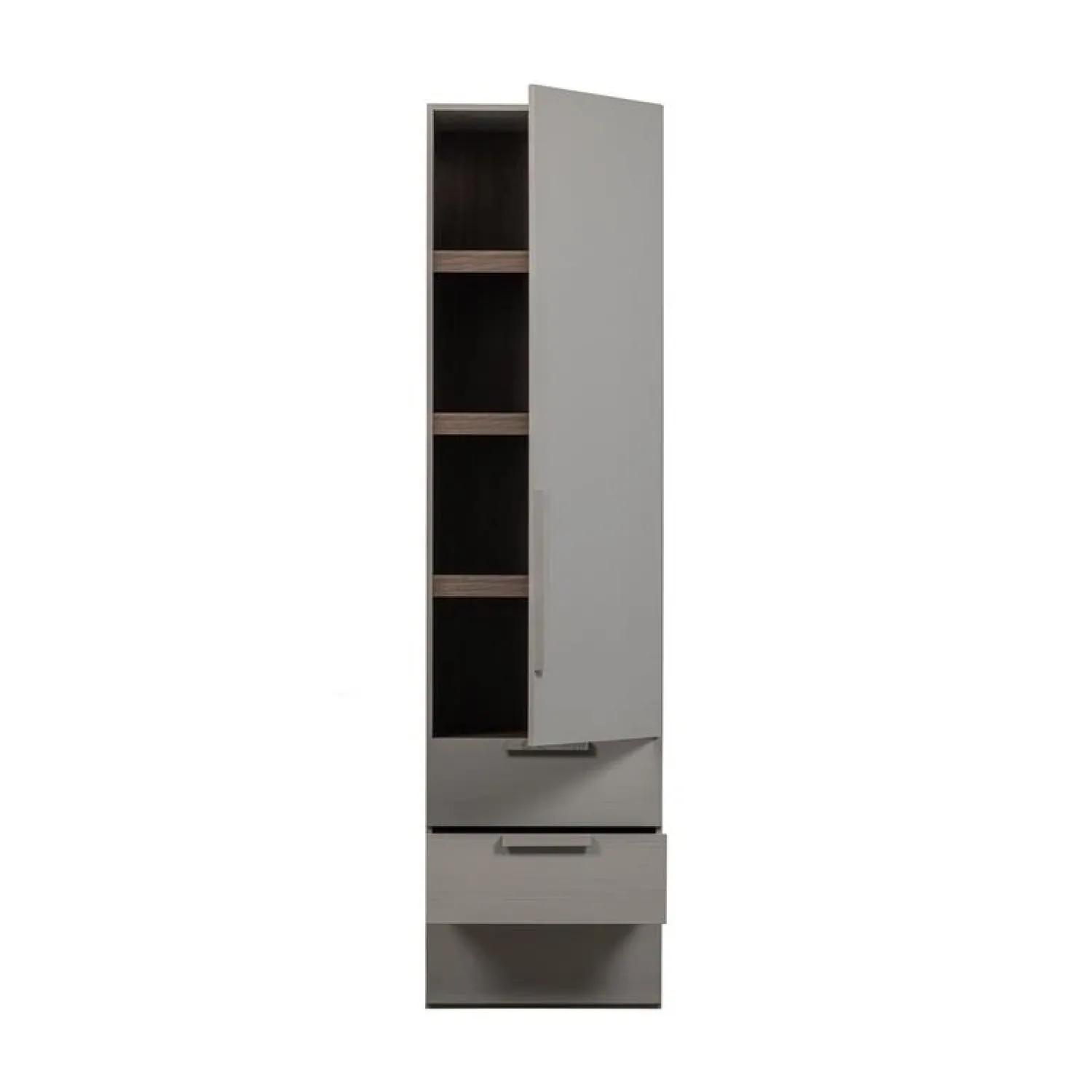 WOOOD Industriele Kasten|Kledingkasten|Rens 1-Deurs Kledingkast Pebble Grey 55cm
