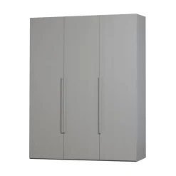 WOOOD Industriele Kasten|Kledingkasten|Rens 3-Deurs Kledingkast Pebble Grey 165cm