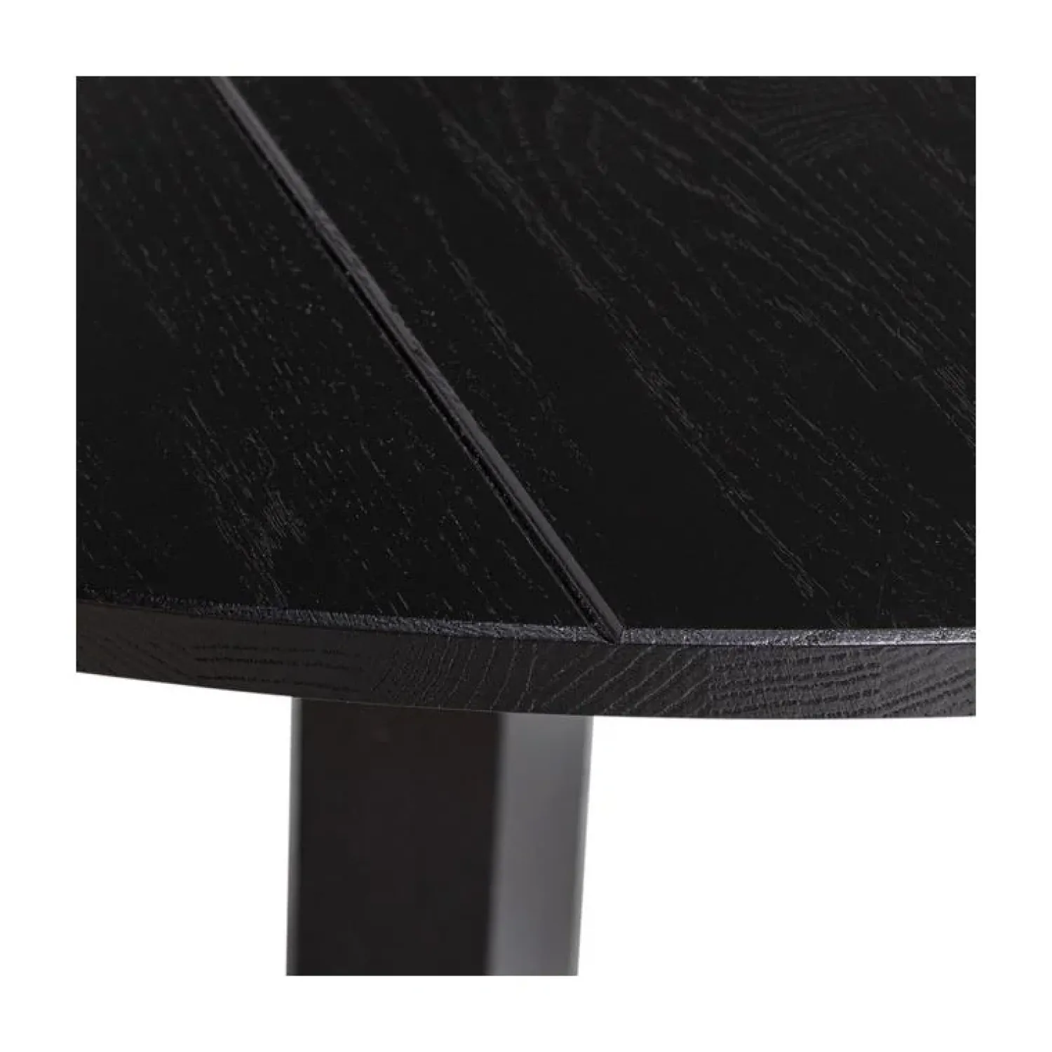 WOOOD Eettafels|Rhonda Eettafel rond Eiken Blacknight 129cm