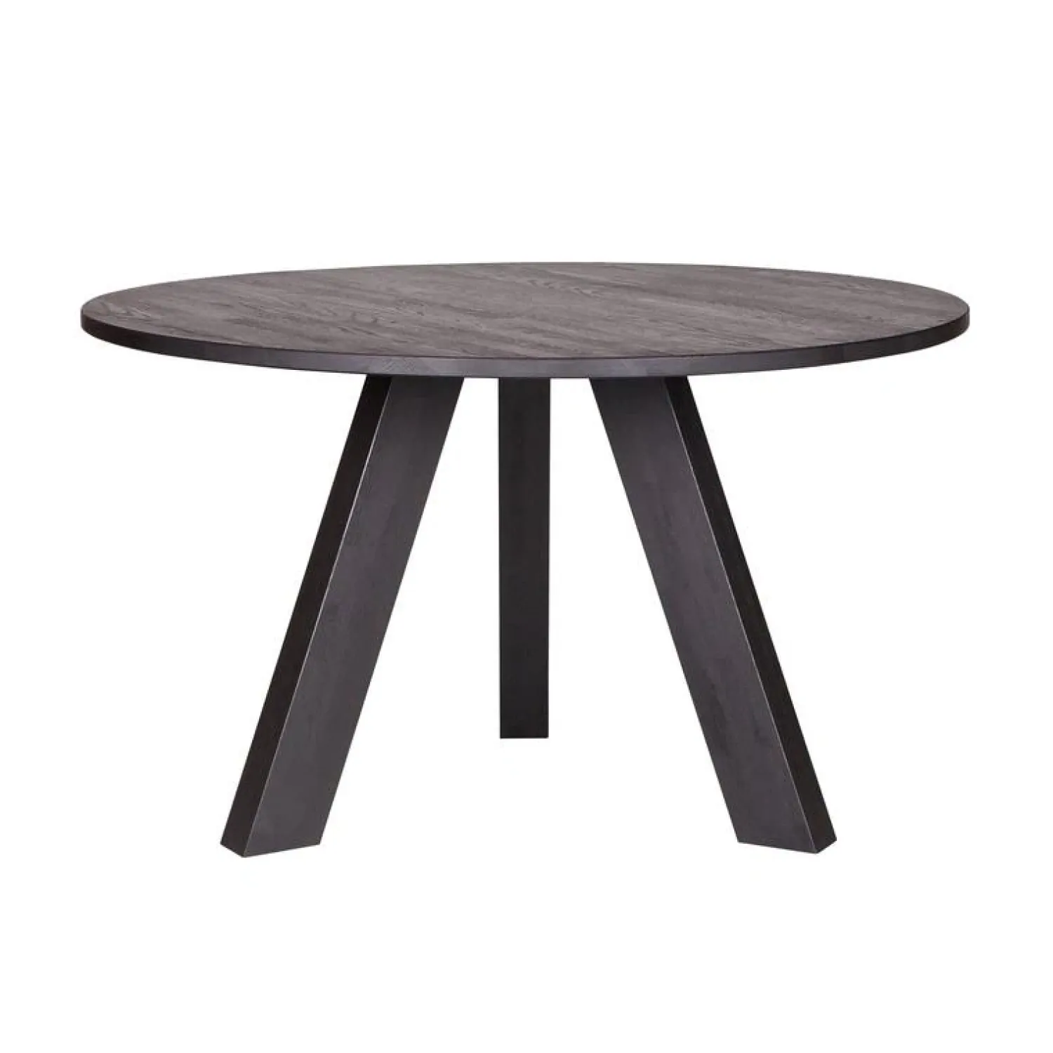 WOOOD Eettafels|Rhonda Eettafel rond Eiken Blacknight 129cm