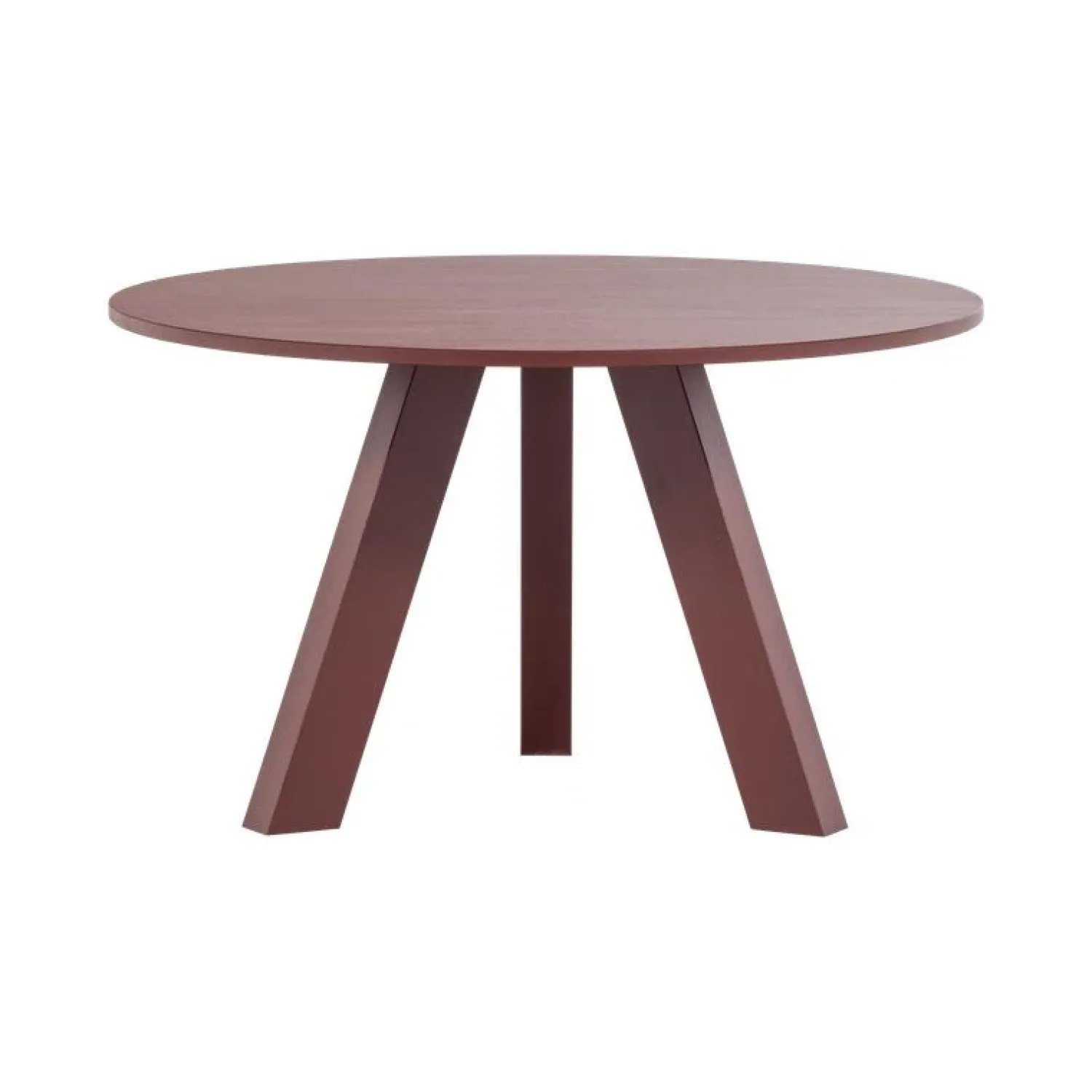 WOOOD Eettafels|Rhonda Eettafel Rond Eiken Bordeauxrood 129cm