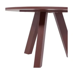 WOOOD Eettafels|Rhonda Eettafel Rond Eiken Bordeauxrood 129cm