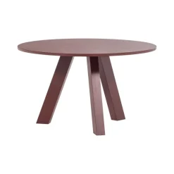 WOOOD Eettafels|Rhonda Eettafel Rond Eiken Bordeauxrood 129cm