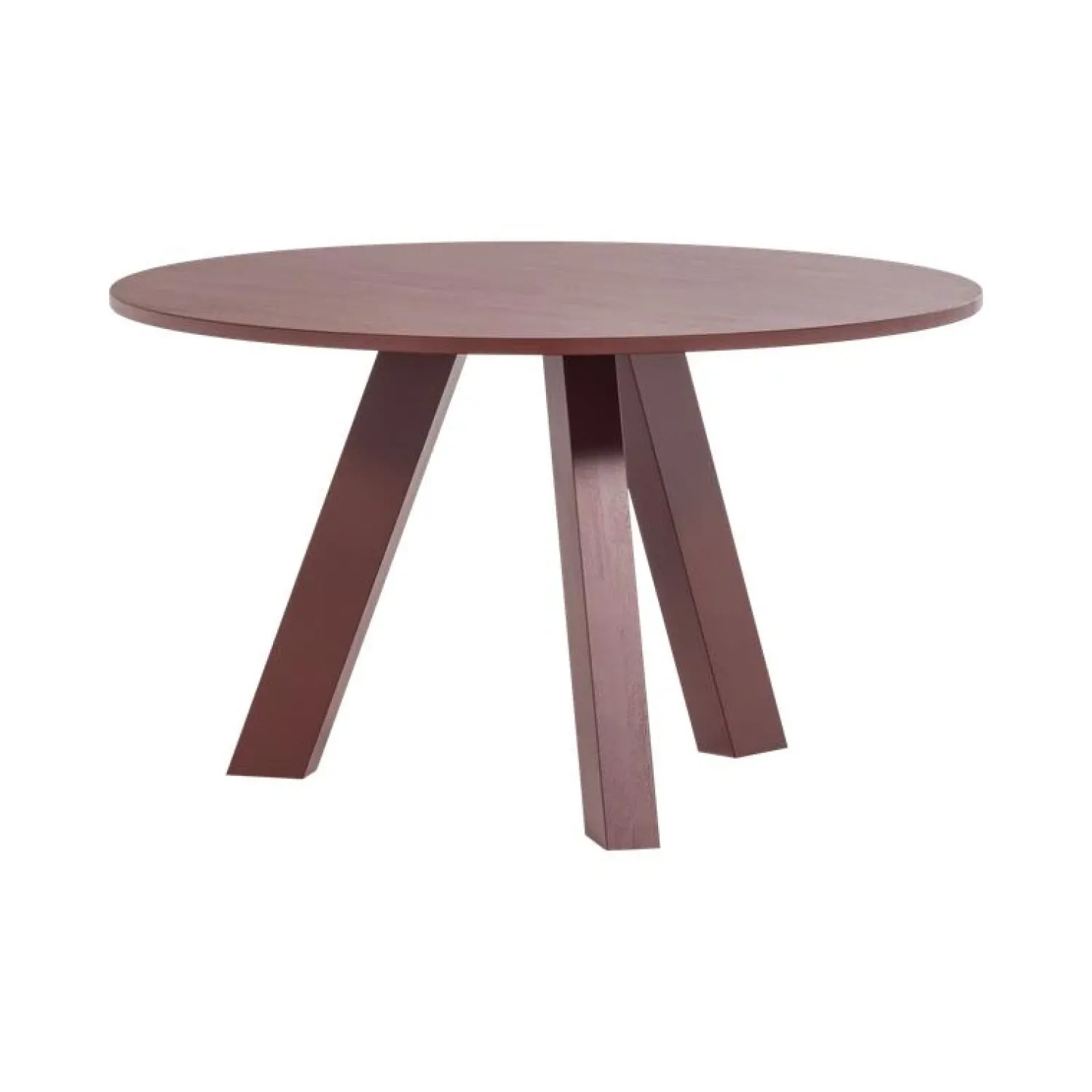 WOOOD Eettafels|Rhonda Eettafel Rond Eiken Bordeauxrood 129cm