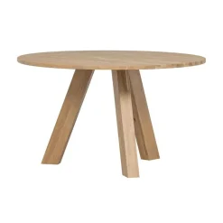 WOOOD Eettafels|Rhonda Eettafel rond Eiken Naturel 129cm