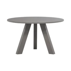 WOOOD Eettafels|Rhonda Eettafel Rond Eiken Warmgrijs 129cm