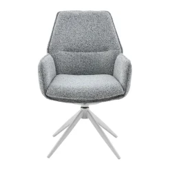 Furndea Eetkamerstoelen|Rico Eetkamerstoel Lichtgrijs met armleuning