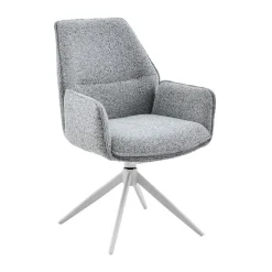Furndea Eetkamerstoelen|Rico Eetkamerstoel Lichtgrijs met armleuning