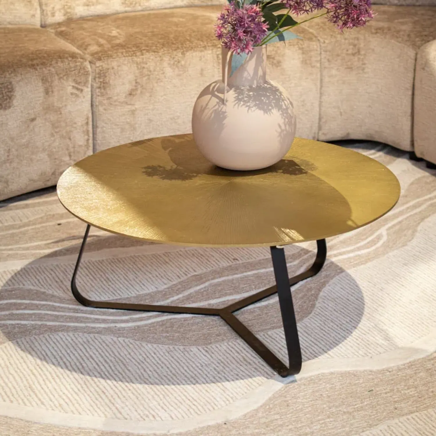 Furndea Salontafels|Riley salontafel aluminium ijzer 80cm (retourdeal)