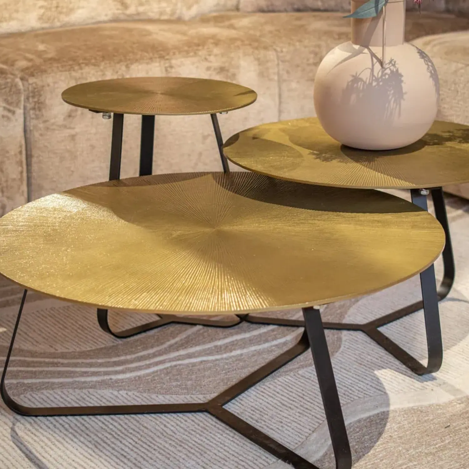 Furndea Salontafels|Riley salontafel aluminium ijzer 80cm (retourdeal)