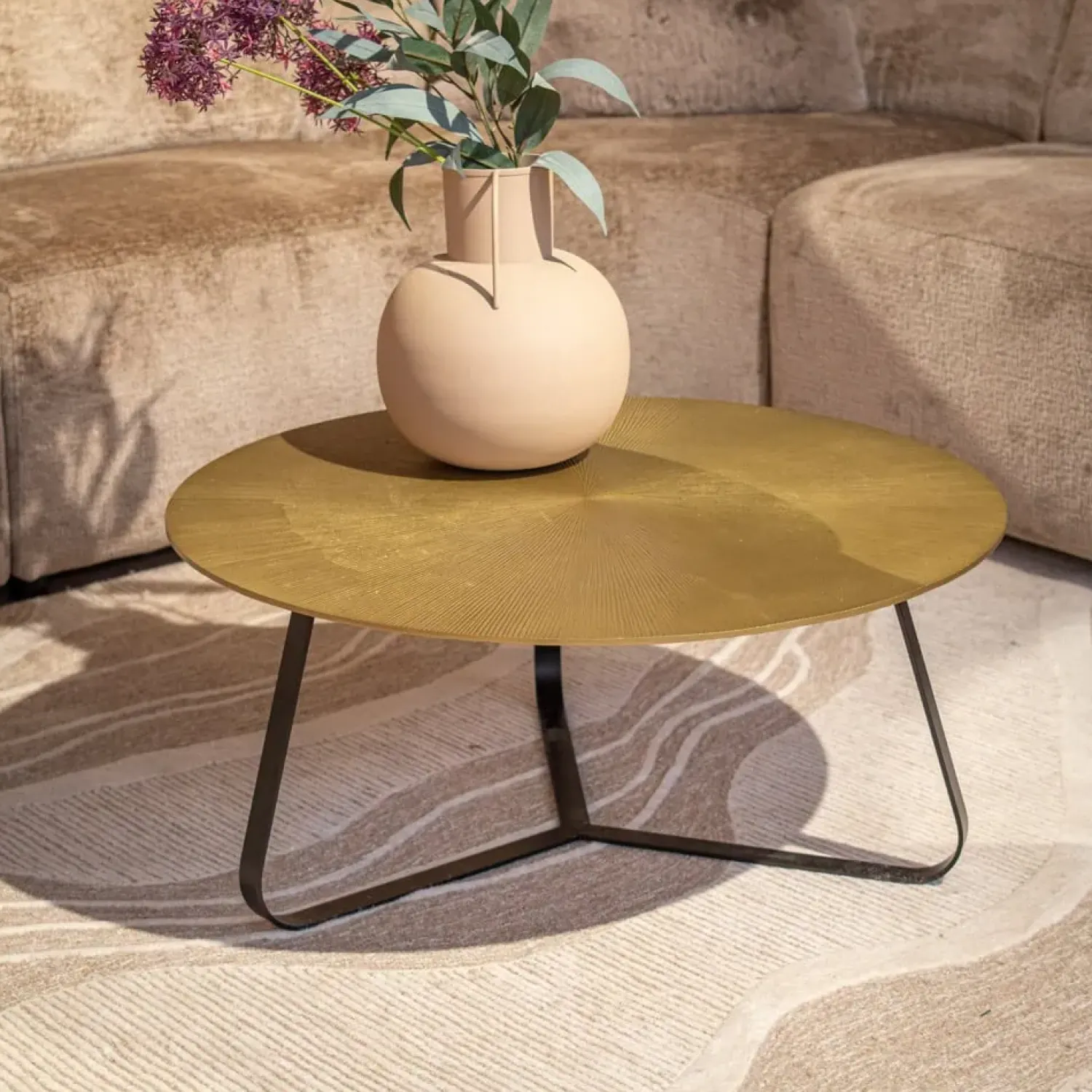 Furndea Salontafels|Riley salontafel aluminium ijzer 80cm (retourdeal)