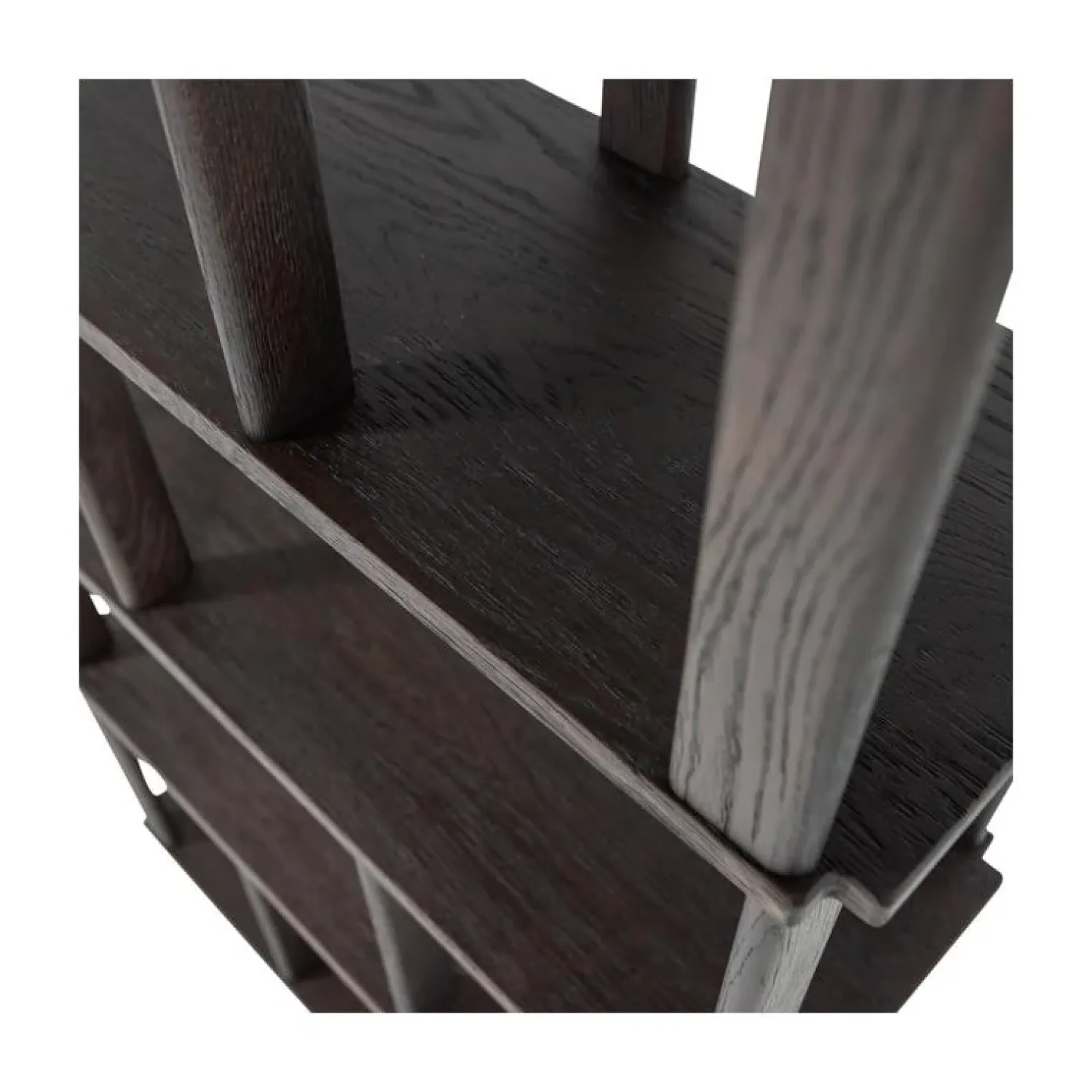 WOOOD Boekenkasten|Industriele Kasten|Riss Boekenkast Eikenhout Mystic Brown 90cm
