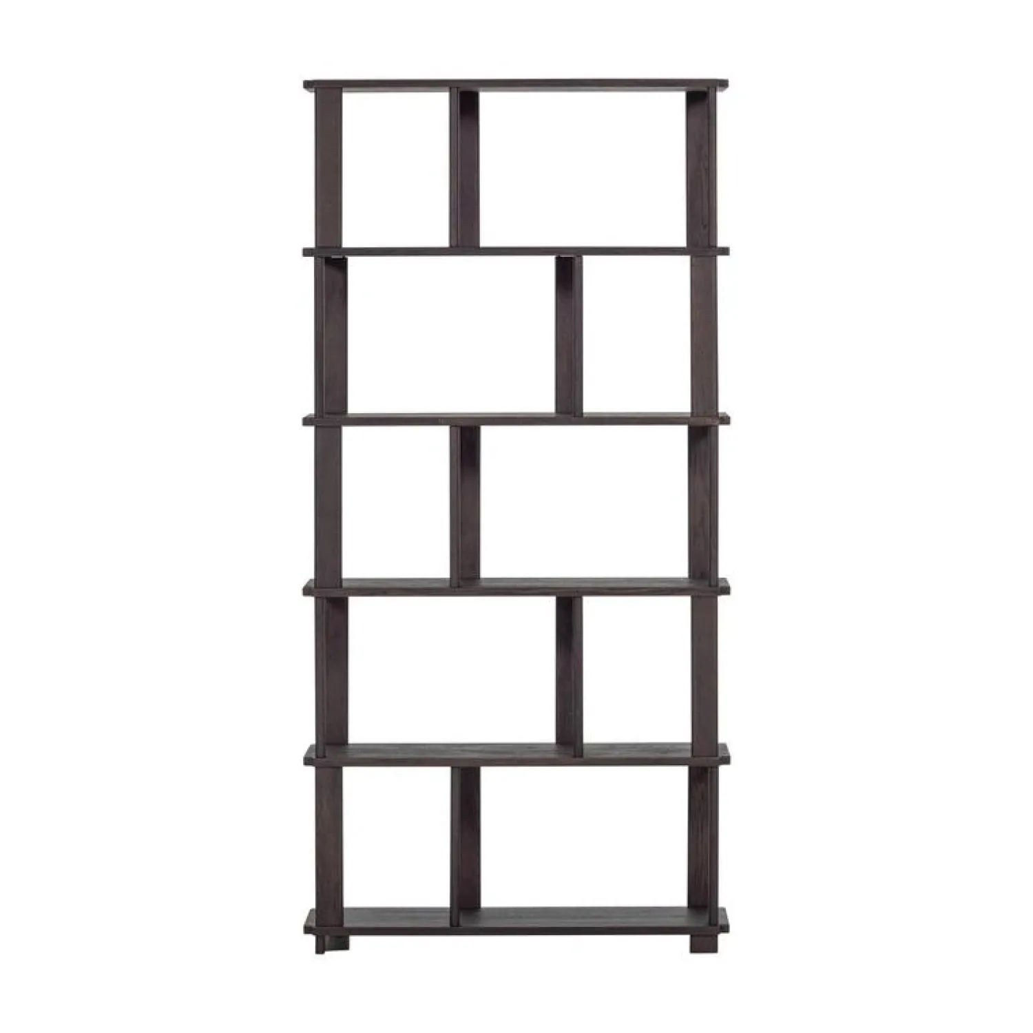 WOOOD Boekenkasten|Industriele Kasten|Riss Boekenkast Eikenhout Mystic Brown 90cm