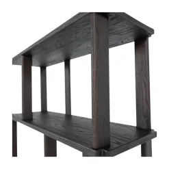 WOOOD Boekenkasten|Industriele Kasten|Riss Boekenkast Eikenhout Mystic Brown 90cm