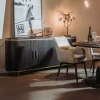 Tower living Dressoirs|Industriele Kasten|Rivello dressoir 4 deurs zwart 210 cm