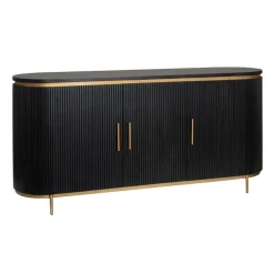 Tower living Dressoirs|Industriele Kasten|Rivello dressoir 3 deurs zwart 180cm