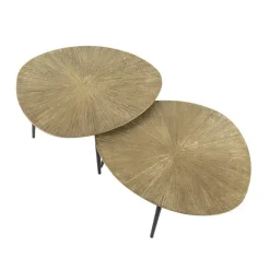 Kalfort Salontafels|Rivo Salontafel set van 2 Organisch Brons