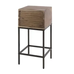 Kalfort Nachtkastjes|Industriele Kasten|Roberto XS Nachtkastje 1 lade Acaciahout 30cm