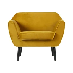 WOOOD Fauteuils|Rocco Fauteuil Velvet Oker 92cm